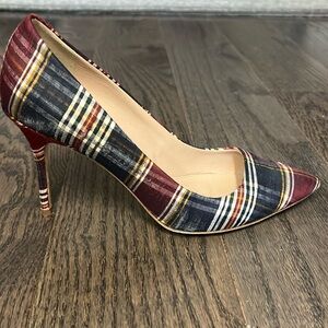EUC J.Crew plaid heels size 8.5